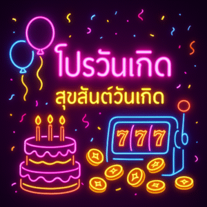 รับโปรวันเกิด → จับคู่ ภารกิจรายสัปดาห์ (เช่น หมุนครบ X ครั้ง รับโบนัสเพิ่ม) เติมต่อเนื่องเล็ก ๆ (ถ้าเว็บมีโบนัสขั้นบันได) เพื่อปลดล็อกสิทธิ์สะสม คืนยอดรายวัน/รายสัปดาห์ ช่วยบาลานซ์วันที่เกมไม่เข้าเป้า ซีซันอีเวนต์ (เทศกาล/ทัวร์นาเมนต์): ใช้โบนัสวันเกิดเป็น “ทุนตั้งต้น” คว้าอันดับ