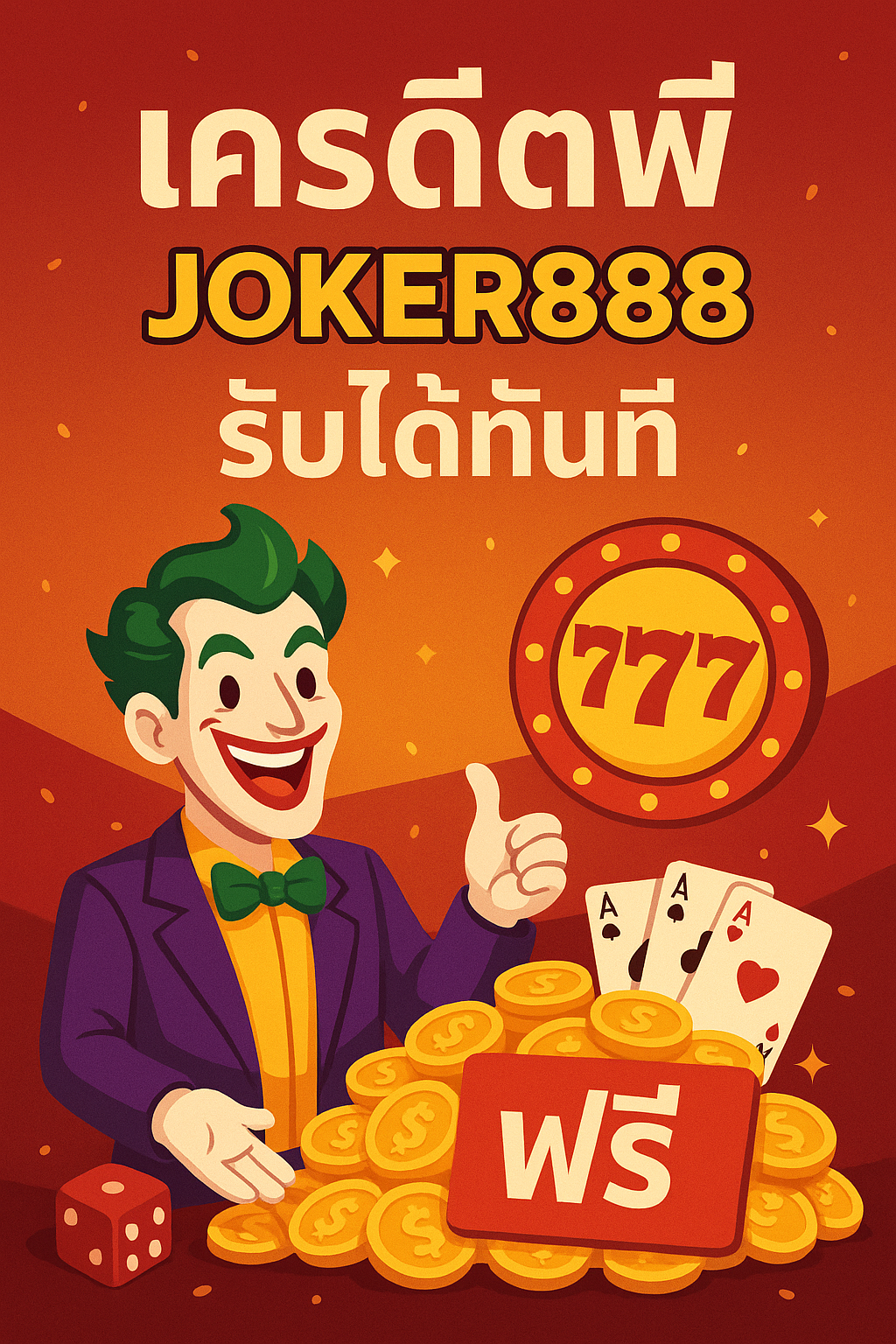 joker888 เครดิตฟรี โปรสุดคุ้มสำหรับสายสล็อตทุนน้อย แค่สมัครและ