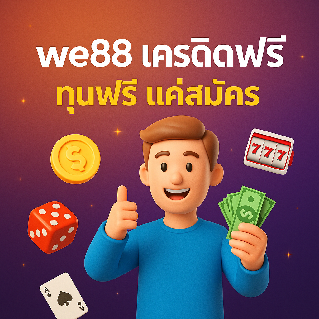 we88 เครดิตฟรี กดรับไว เทิร์นชัด ทดลองเกมคุ้ม ถอนได้ตามเงื่อนไ