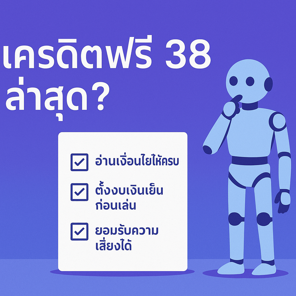 เครดิตฟรี 38 ล่าสุด คืออะไร ของฟรีที่ต้องเข้าใจเงื่อนไขก่อนกดรับ 🎯