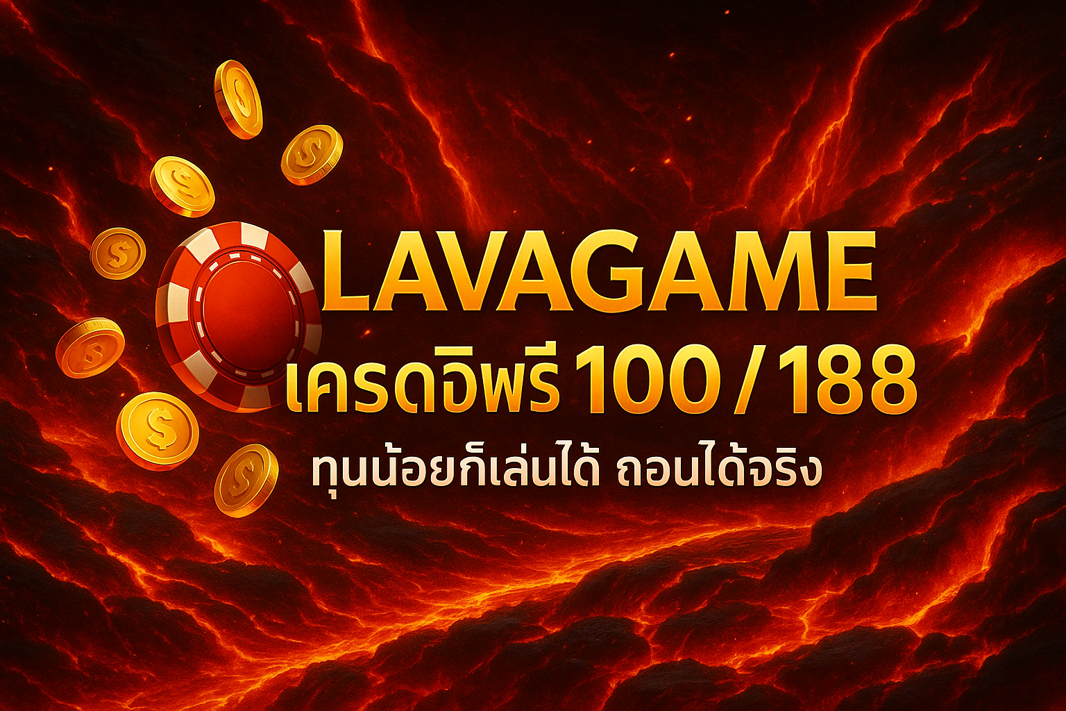 lavagame เครดิตฟรี 100 ทุนน้อยก็ปั่นได้ กดรับง่าย เทิร์นไม่โหด
