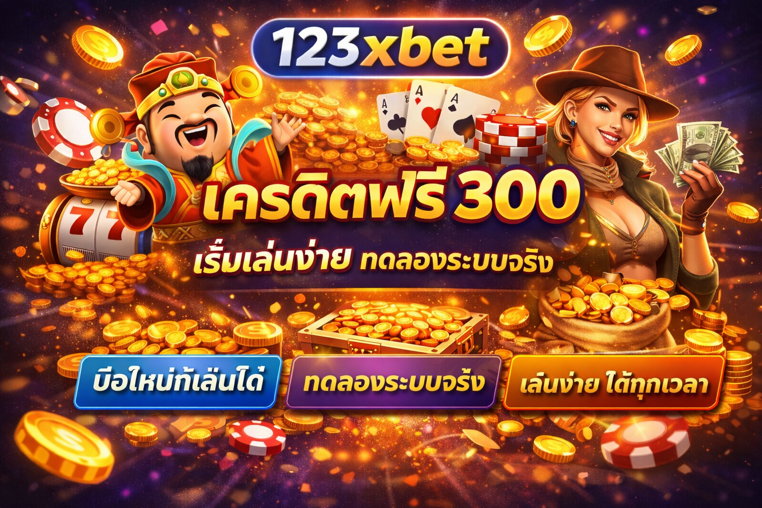 123xbet เครดิตฟรี 300 ล่าสุด สำหรับมือใหม่ เริ่มต้นไม่กดดัน
