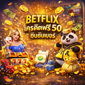 betflix เครดิตฟรี 50 ยืนยันเบอร์ สมัครง่าย ไม่ต้องลงทุนก่อน ทดลองเล่นสล็อตจริง ระบบลื่น เล่นสบาย เหมาะกับมือใหม่