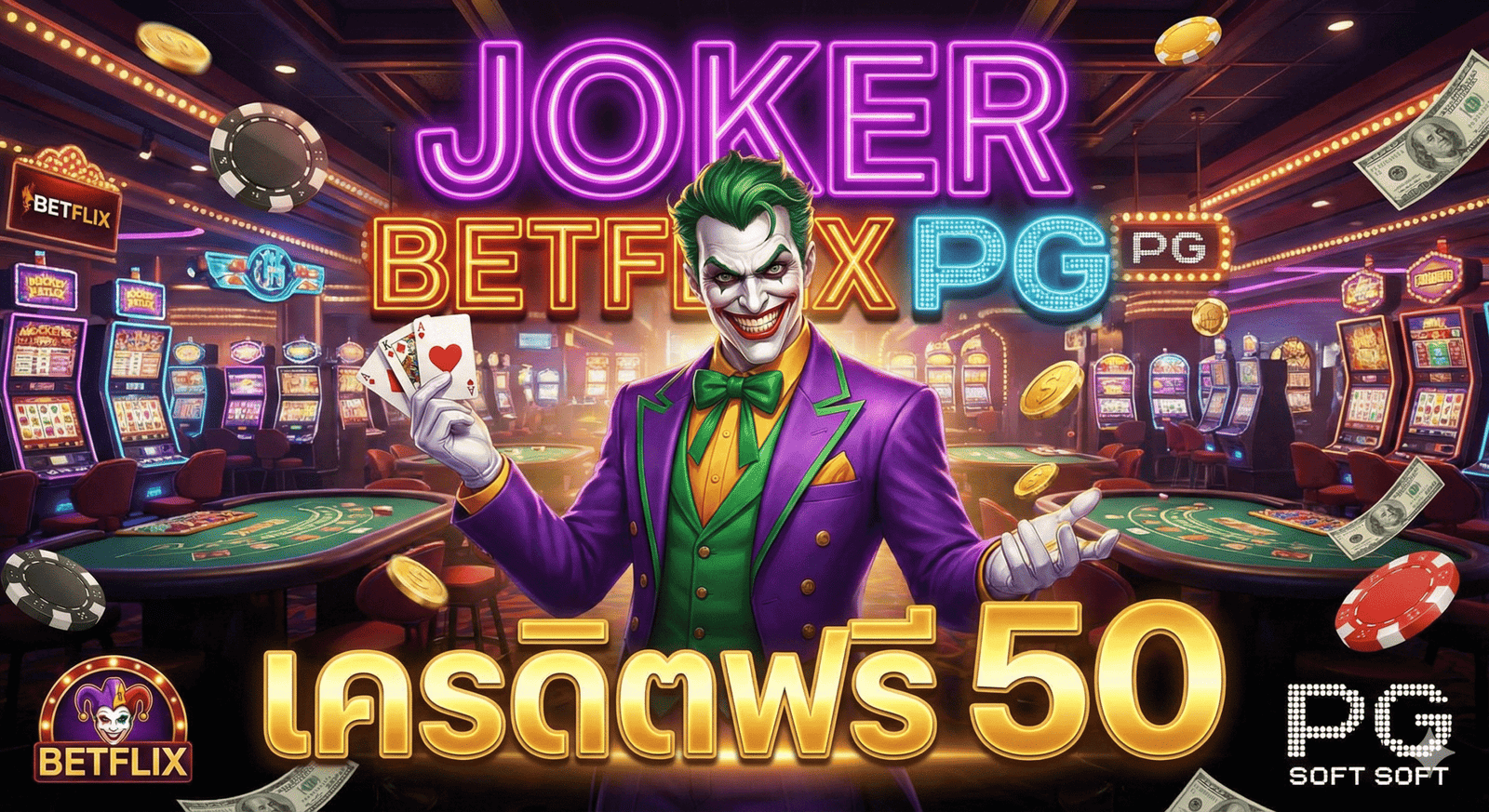 joker betflix pg เครดิต ฟรี 50