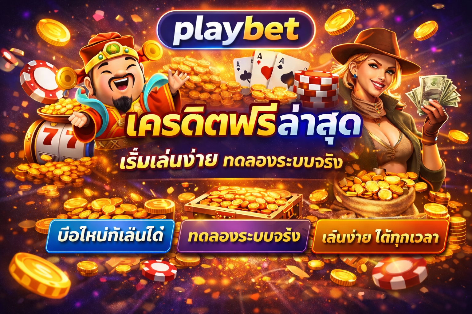 playbet เครดิตฟรีล่าสุด สำหรับมือใหม่ เริ่มต้นไม่กดดัน