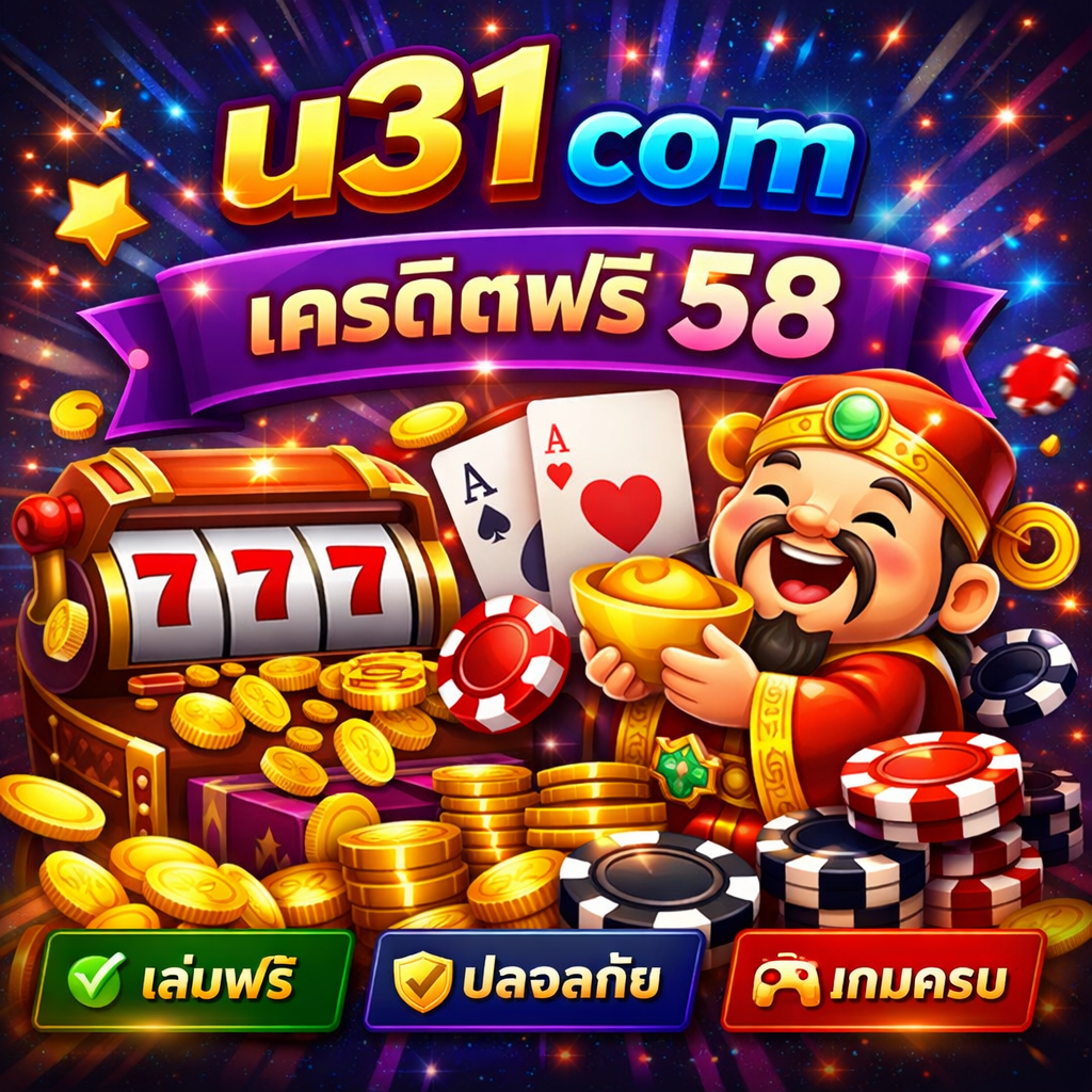 u31 com เครดิตฟรี 58 เล่นฟรีไม่ต้องฝาก ระบบดี เกมครบ ปลอดภัย เริ่มเล่นง่ายทุกอุปกรณ์