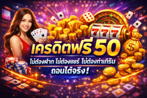 เครดิตฟรี 50 ถอนได้จริง ไม่ต้องฝาก ไม่ต้องแชร์ ไม่ต้องทำเทิร์น