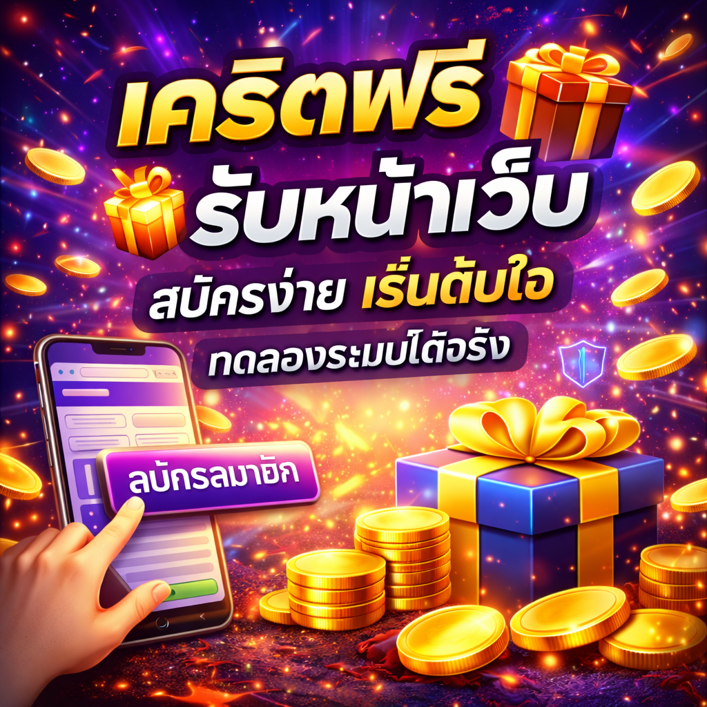 เครดิตฟรี รับหน้าเว็บ ทางเลือกของผู้ใช้งานยุคใหม่ สมัครง่าย ขั้นตอนไม่ซับซ้อน รับสิทธิ์ได้ทันทีจากหน้าเว็บเดียว เน้นความคุ้มค่าและความโปร่งใส