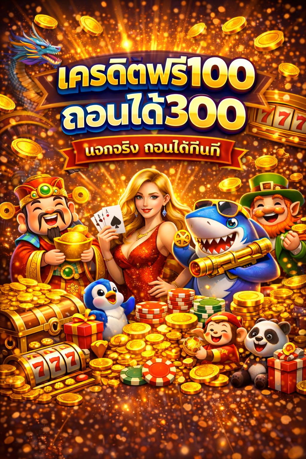 เครดิตฟรี100ถอนได้300 เริ่มเล่นง่าย ทดลองระบบได้ คุ้มค่า