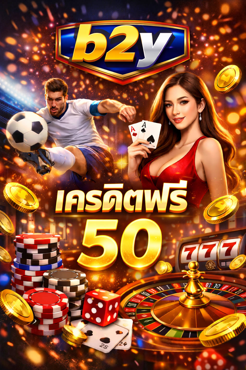 b2y เครดิตฟรี 50 คืออะไร น่าเริ่มเล่นไหม ทางเลือกใหม่ของสายสล็อตทุนน้อยยุคดิจิทัล