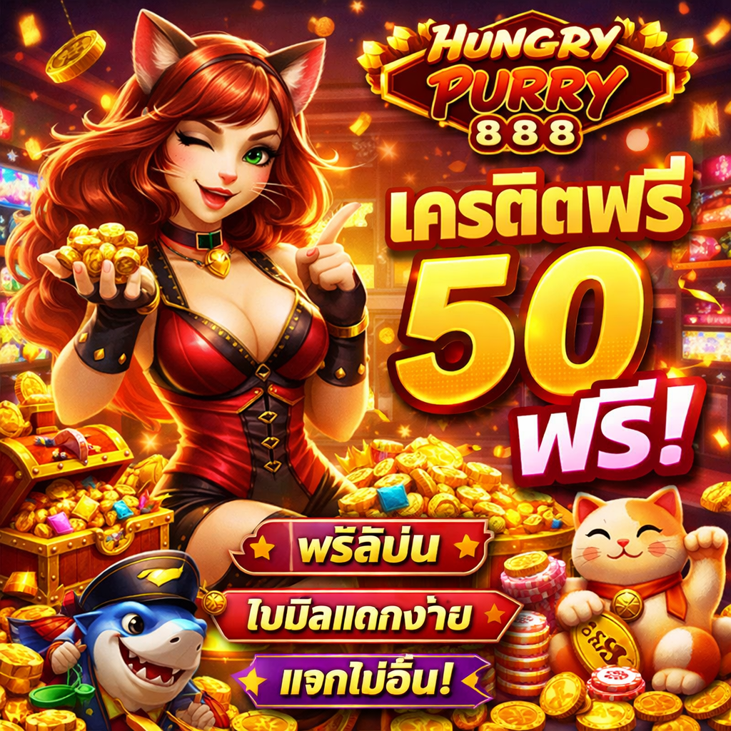 hungry purry 888 เครดิตฟรี 50 ฟรี คืออะไร เจาะลึกสล็อตธีมแมวน่ารัก