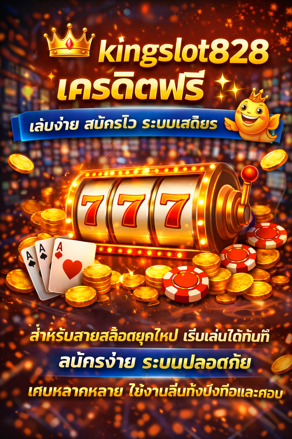 kingslot828 เครดิตฟรี เล่นง่าย สมัครไว ระบบเสถียร ลุ้นสนุกได้ทุกวัน