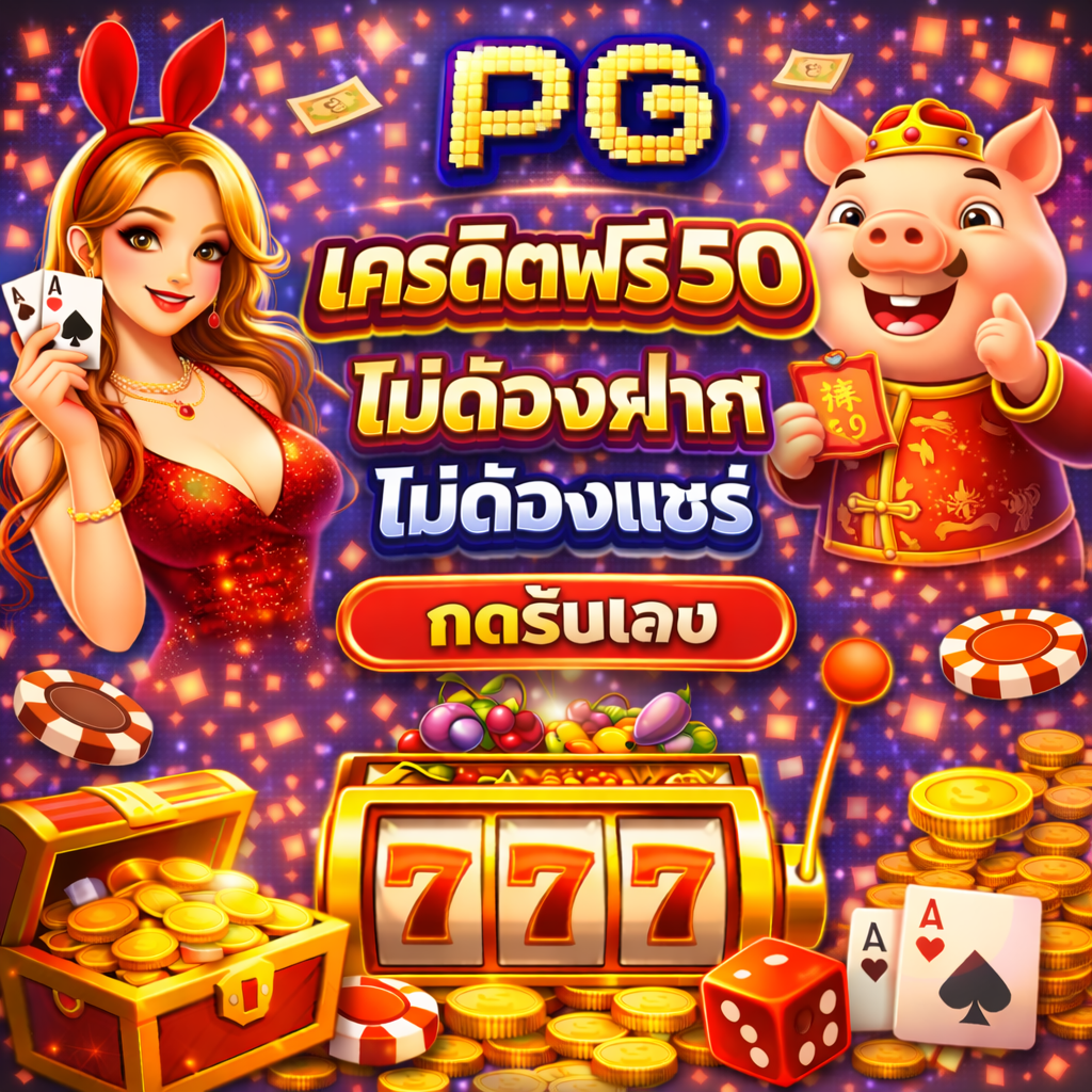 pg เครดิตฟรี 50 ไม่ต้องฝาก ไม่ต้องแชร์ กดรับเอง เริ่มเล่นง่าย