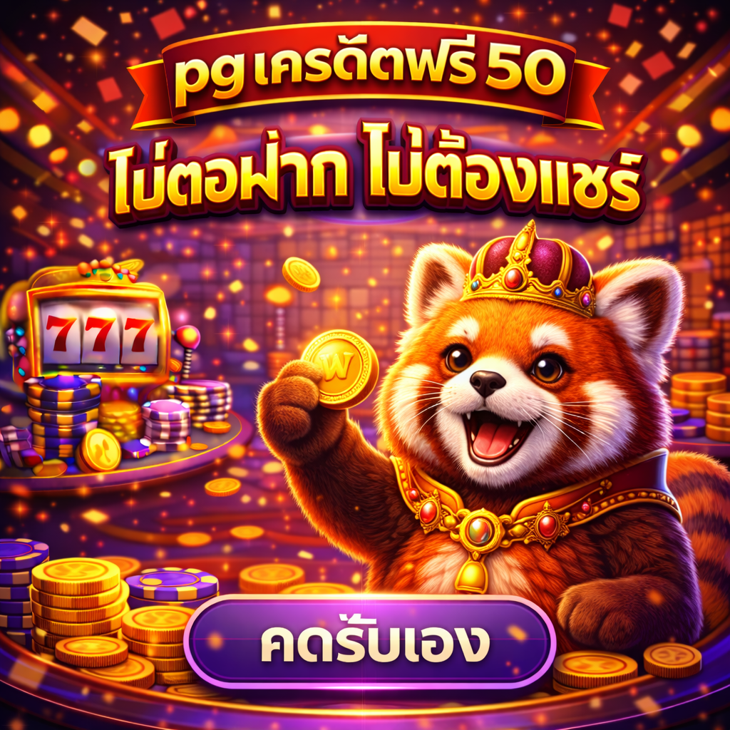 pgเครดิตฟรี 50 ไม่ต้องฝาก กดรับเอง เล่นสบาย ไม่ต้องแชร์