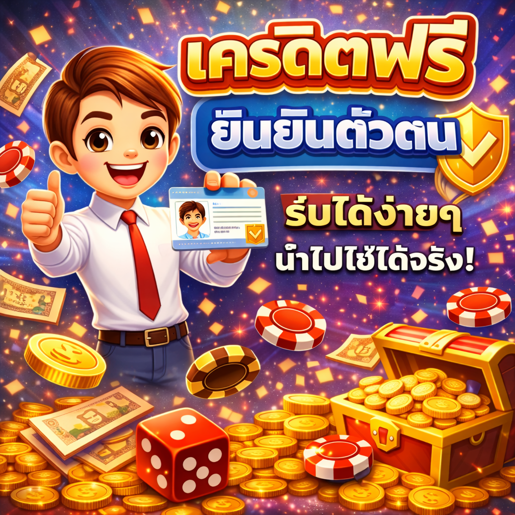 เครดิตฟรี ยืนยันตัวตน เริ่มเล่นง่าย ปลอดภัย มั่นใจได้