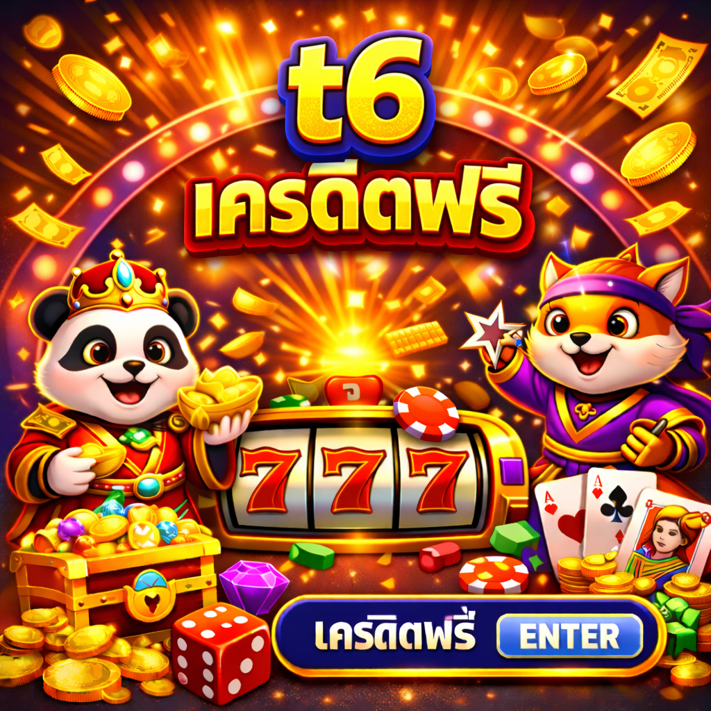 T6 เครดิตฟรี โปรสล็อตทดลองเล่นยอดนิยม สมัครง่าย เล่นฟรี ลุ้นถอนจริง อัปเดตปี 2026