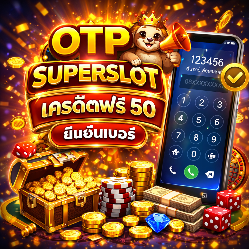 otp superslot เครดิตฟรี 50 ยืนยันเบอร์ สมัครง่าย เล่นสล็อตสนุก โปรแรงสำหรับผู้เล่นยุคใหม่