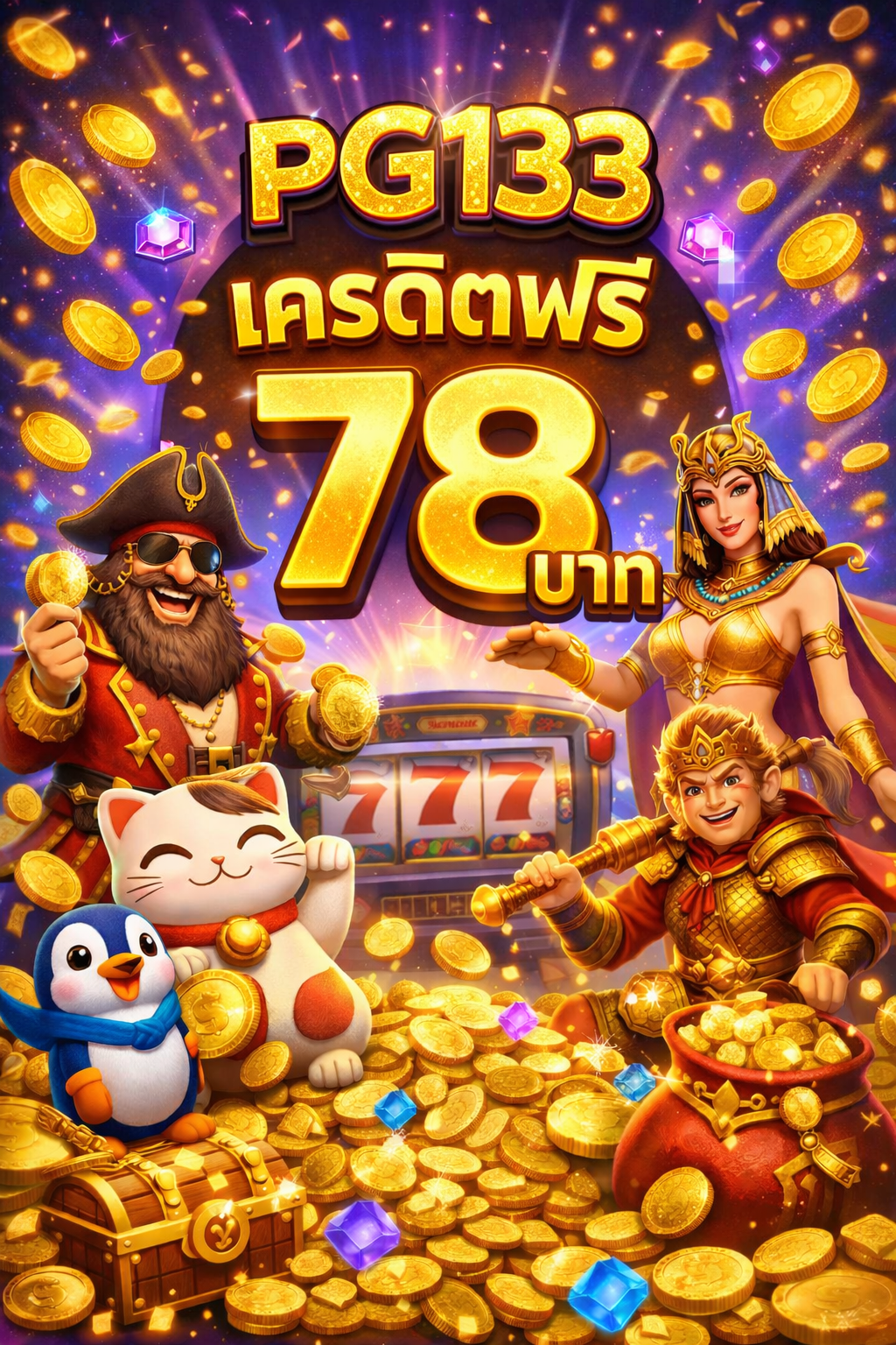 pg133 เครดิตฟรี78บาท โปรสล็อตทดลองเล่นยอดนิยม สมัครง่าย เล่นฟรี ลุ้นถอนจริง ปี 2026