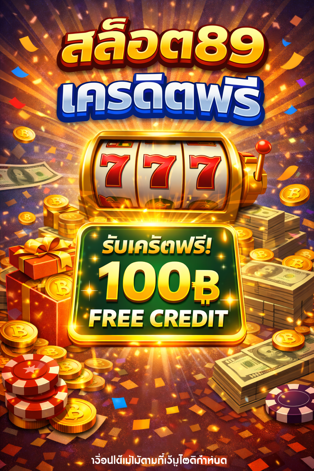 สล็อต89เครดิตฟรี ล่าสุด 2026 แจกจริง ไม่ต้องฝาก เล่นได้ทันที เว็บตรงปลอดภัย