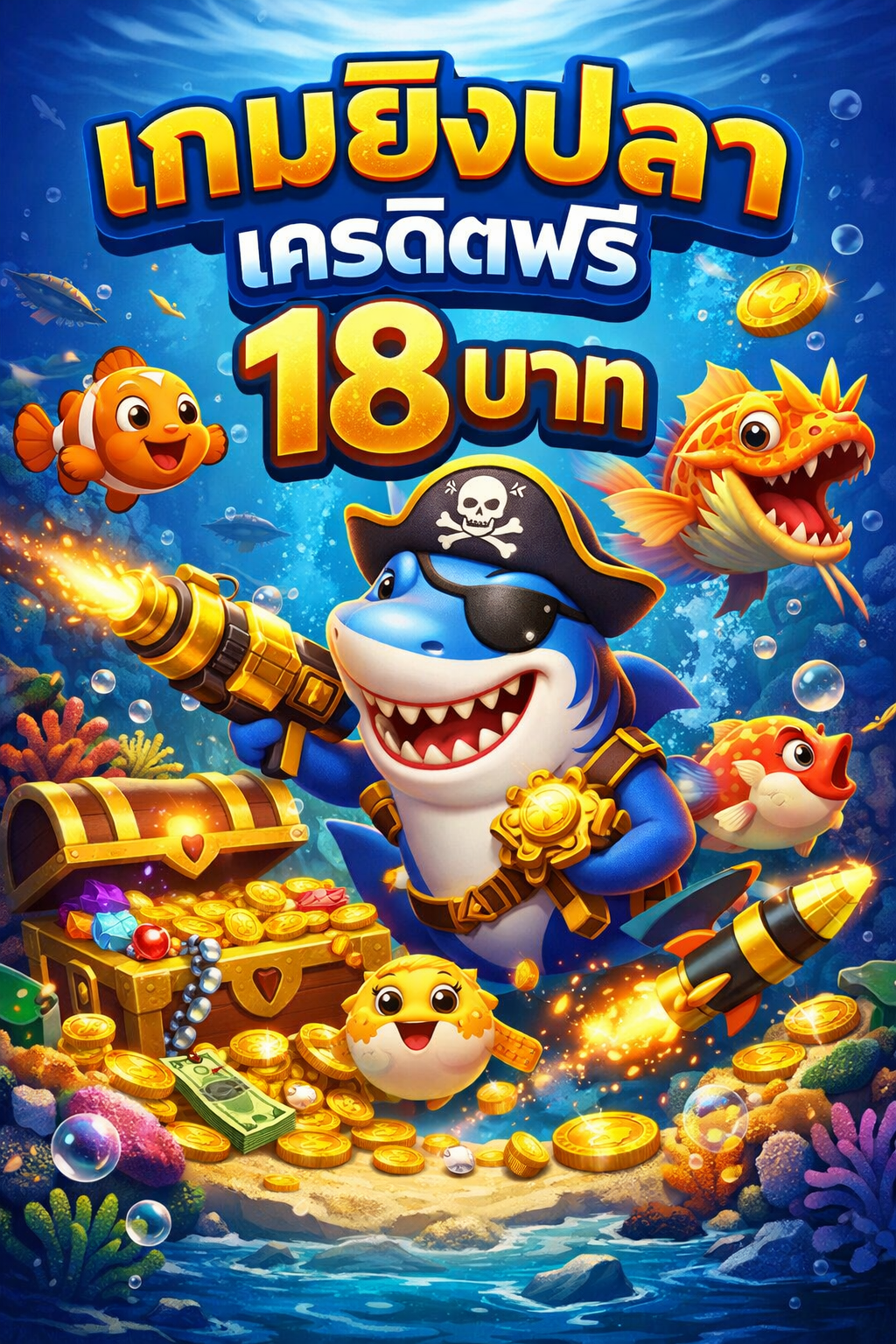 เกมยิงปลา เครดิตฟรี 18 บาท