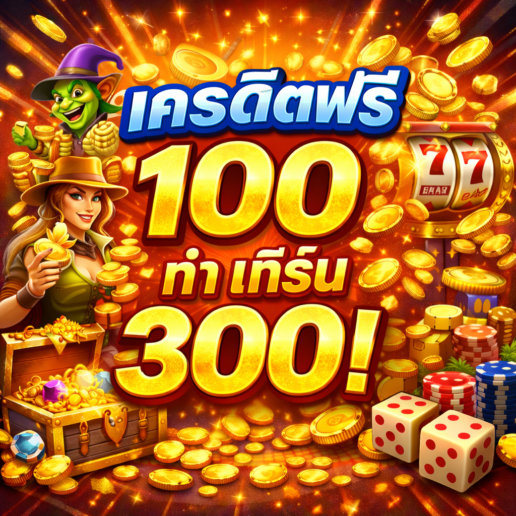 เครดิตฟรี 100 ทำ เทิ ร์ น 300 ไม่ต้องฝากก่อน โปรสล็อตทดลองเล่น