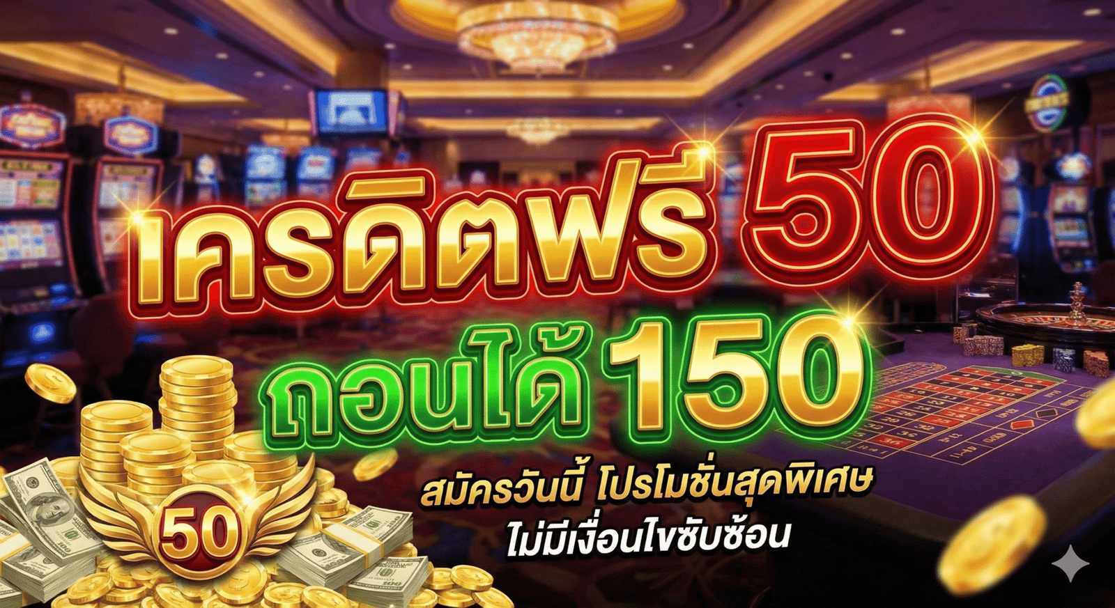 เครดิตฟรี 50 ถอนได้ 150