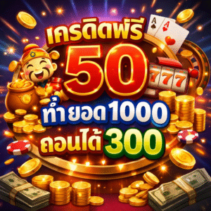 เครดิตฟรี 50 ทํา ยอด 1000 ถอนได้ 300