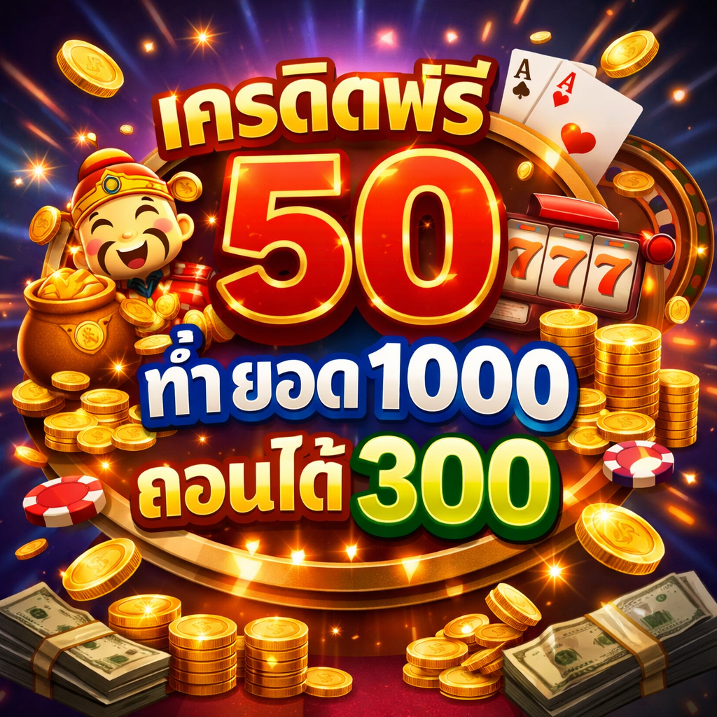 เครดิตฟรี 50 ทํา ยอด 1000 ถอนได้ 300