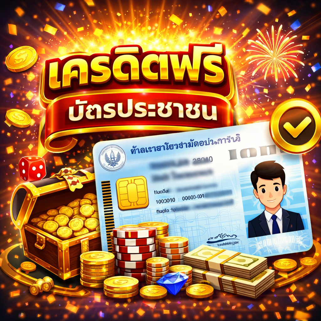 เครดิตฟรี บัตรประชาชน สมัครง่าย เล่นสล็อตได้ทันที โปรยอดนิยมของผู้เล่นออนไลน์ยุคใหม่