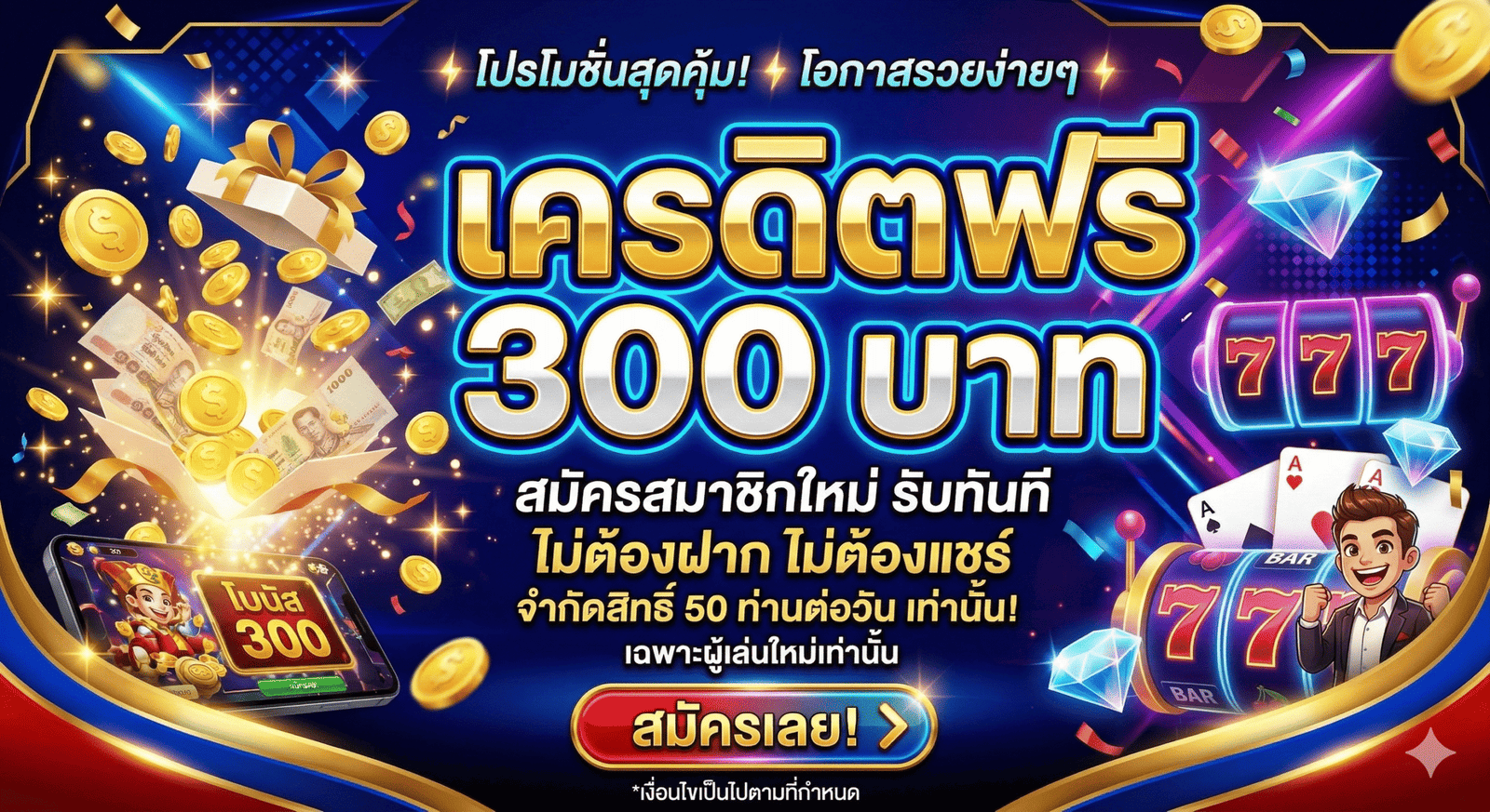 เครดิตฟรี300บาท