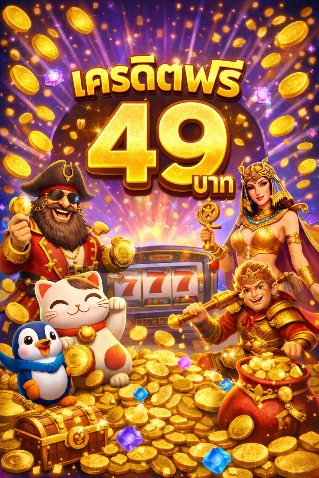 เครดิตฟรี49บาท โปรสล็อตทดลองเล่นยอดนิยม สมัครง่าย เล่นฟรี ลุ้นถอนจริง ปี 2026