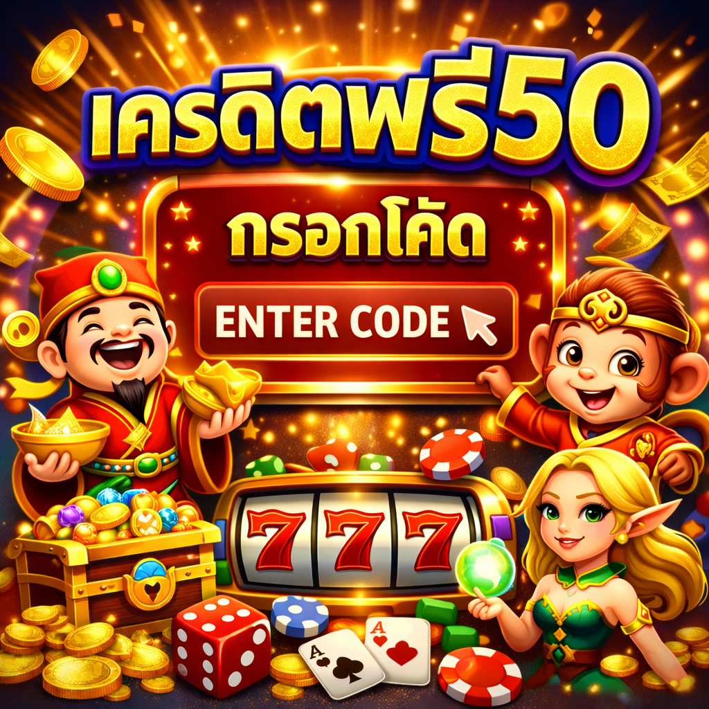 เครดิตฟรี50 กรอกโค้ด โปรสล็อตยอดนิยม ทดลองเล่นฟรี ลุ้นถอนจริง ปี 2026