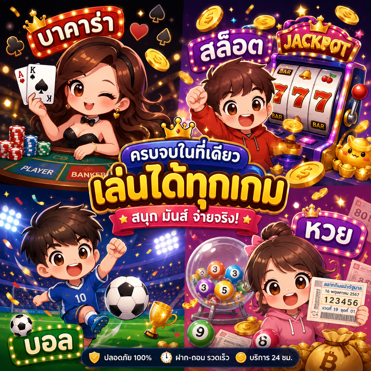 บาคาร่า สล็อต บอล หวย