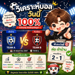 วิเคราะห์บอลวันนี้ 100 เปอร์เซ็น